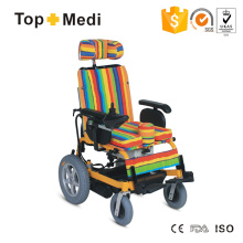 Elektrischer High-End-Rollstuhl aus Aluminium mit verstellbarer hoher Rückenlehne
